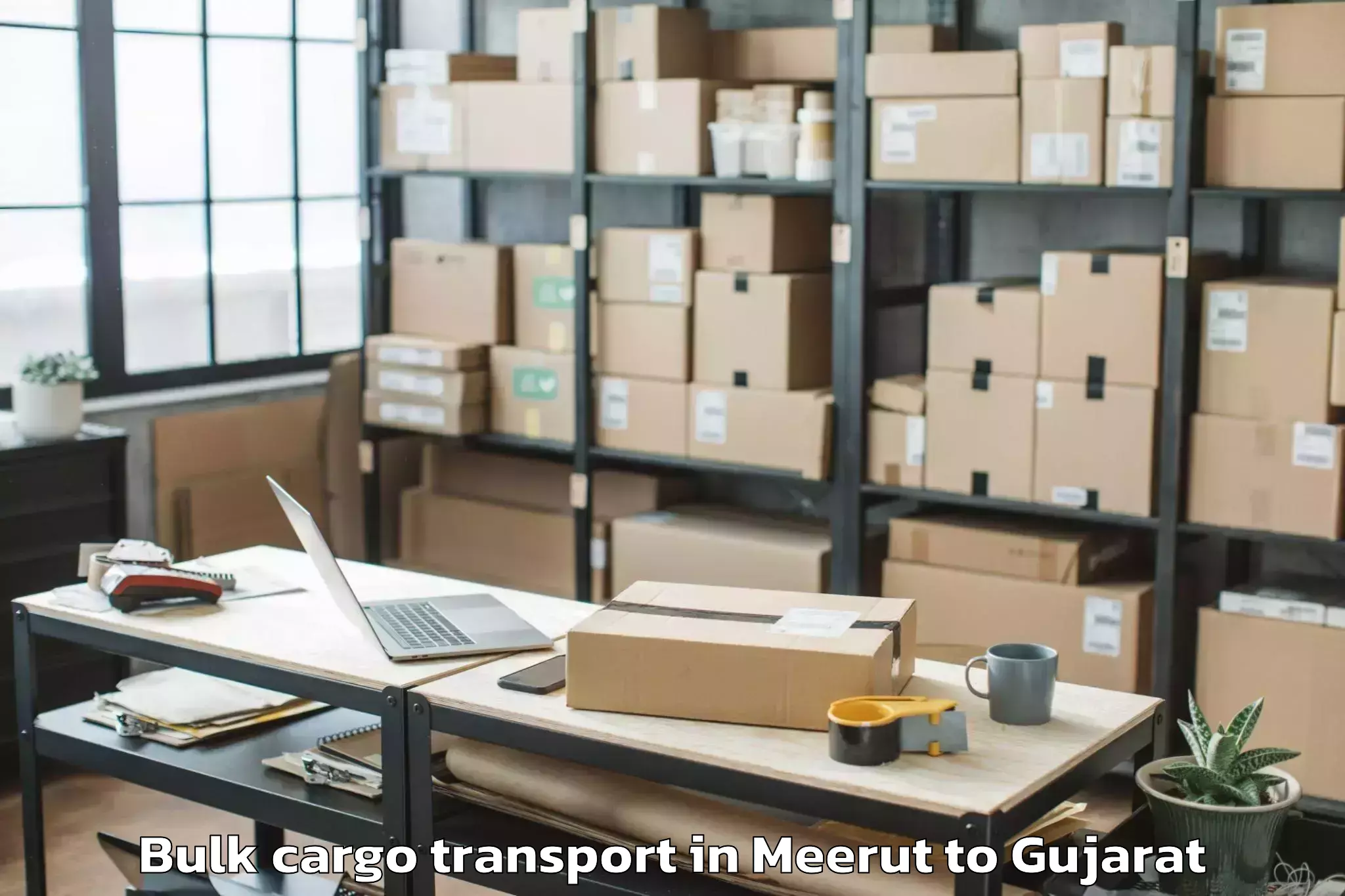 Quality Meerut to Kadi Bulk Cargo Transport